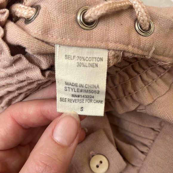 Dusty rose ILLA ILLA Small Crop Top Shirt - Picture 5 of 5